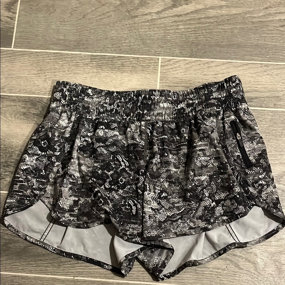 lululemon athletica Black and Gray Athletic Shorts